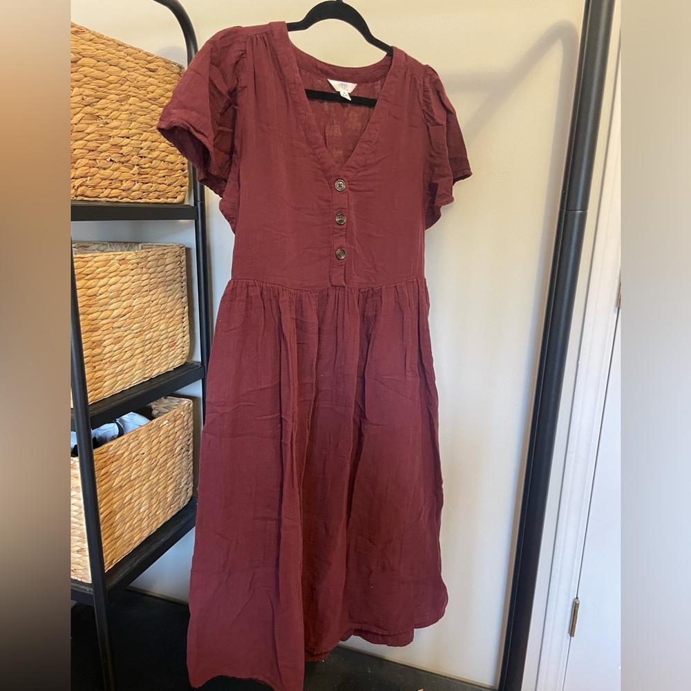Purple muslin dress - size M